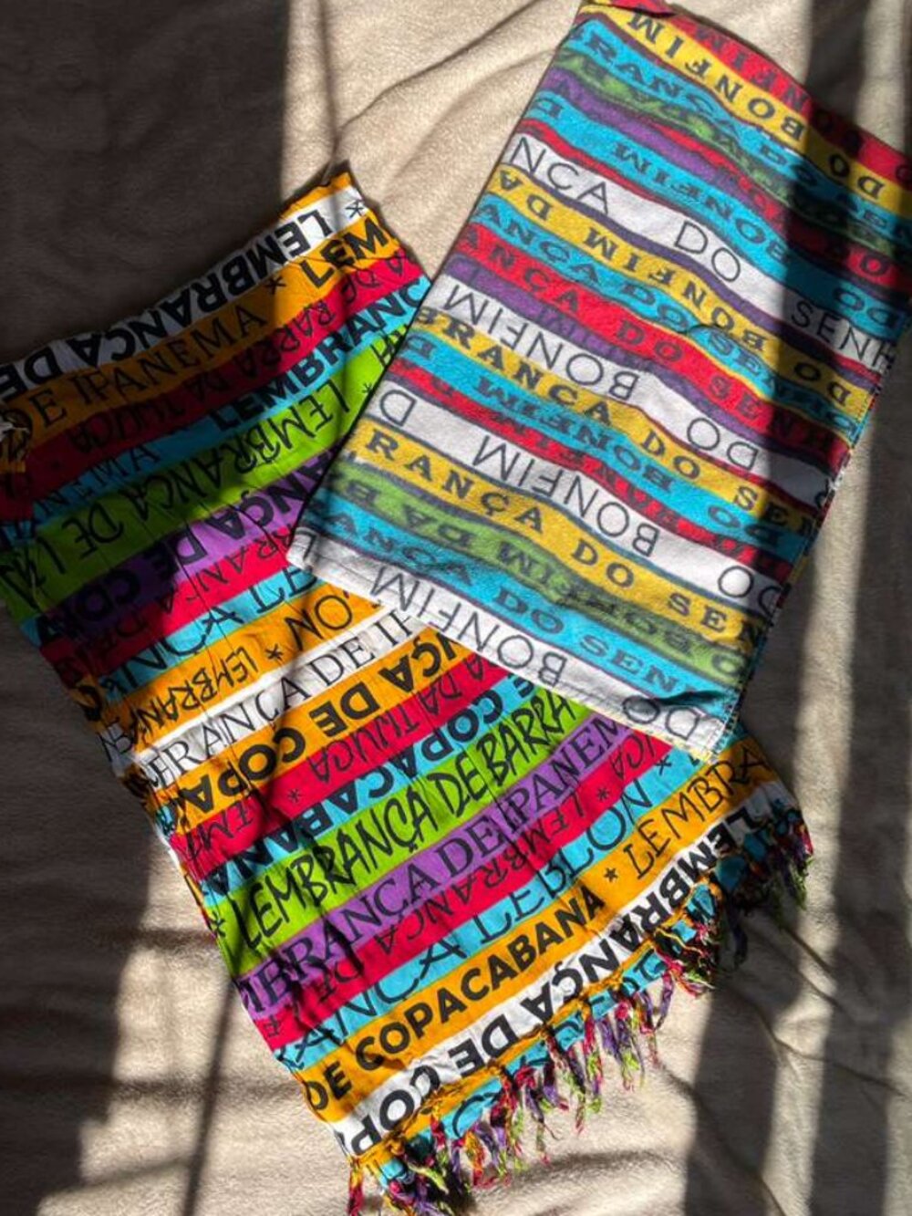 Matching Set of a Brazil Beach Towel and a Beach Sarong bonfim da bahia